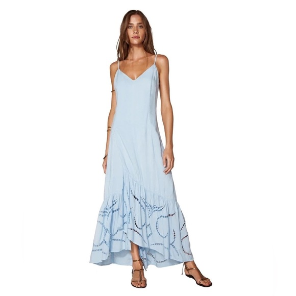 Vix Paula Hermanny Dresses & Skirts - Vix Elma Flounce Hem Maxi Cover- Up Dress
Light Blue